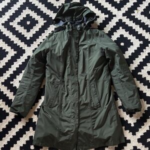 Eddie Bauer Women’s Girl on the Go Insulated Waterproof Trench Coat size L Tall